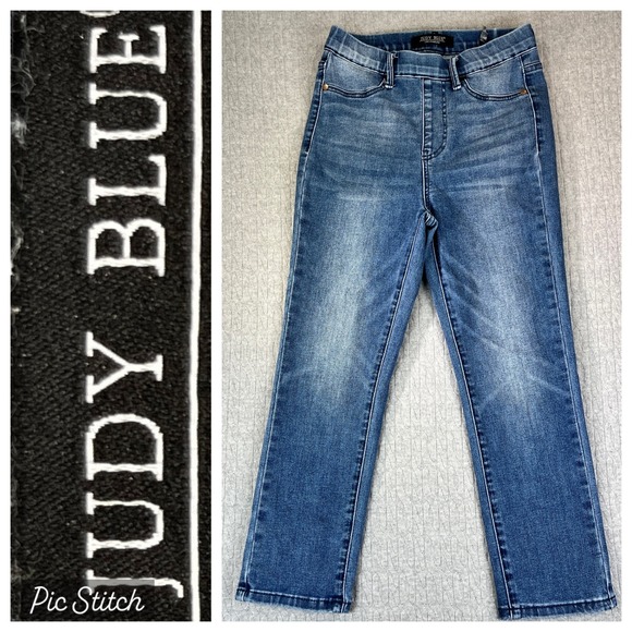 Judy Blue Skinny Fit Capri pull on Dress Jeans Womens Size 0/24X22 high-rise - Picture 1 of 13